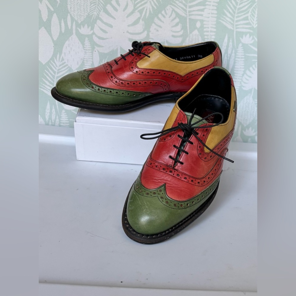 Vintage Barker McClean Germany Brogue Leather Golf Shoes EU Size 38 = US 6.5
